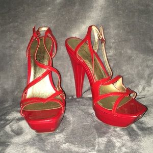 Jessica Simpson Red Strappy Heels